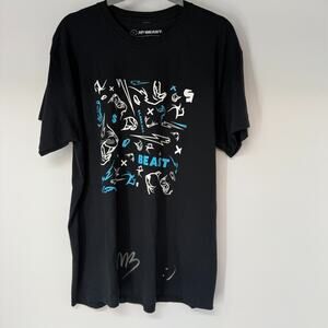 NWOT Mr Beast 1M Subscribers Graphic T Shirt Men Large Black Signed YouTube